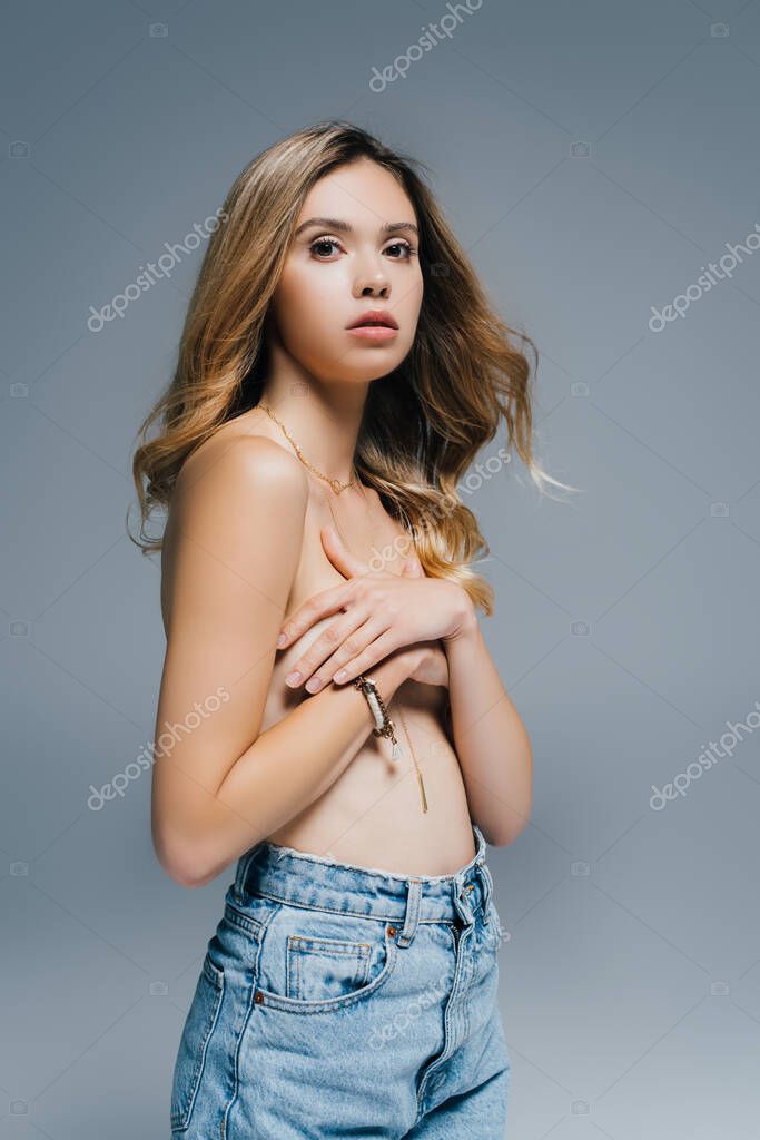 Women Topless In Jeans